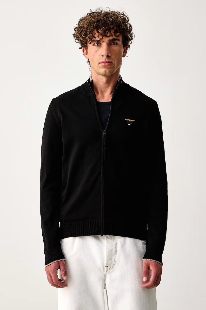 Aeronautica Militare cardigan pentru bărbați din bumbac