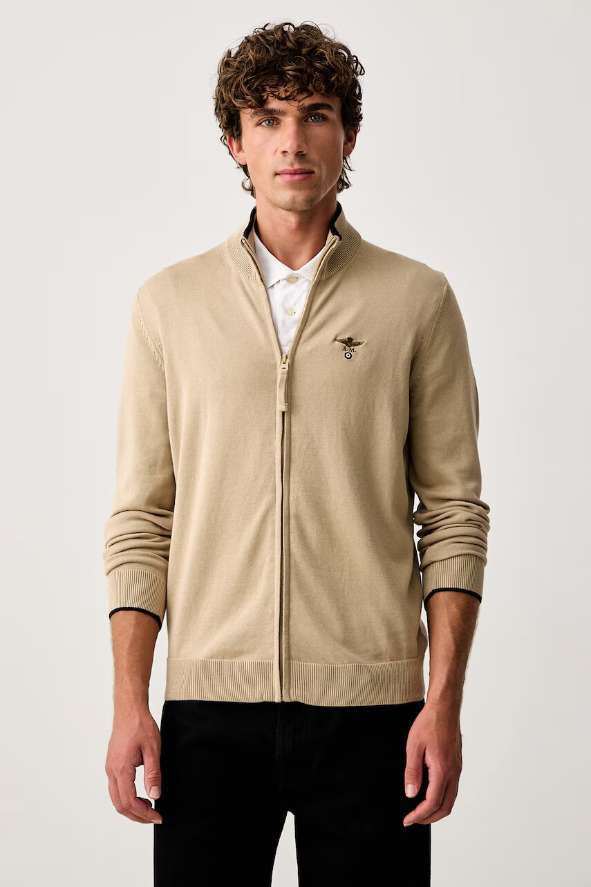 Aeronautica Militare cardigan pentru bărbați din bumbac
