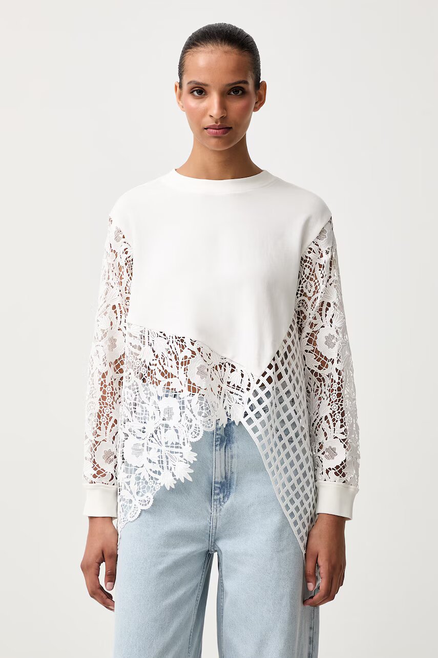 AllSaints bluză pentru femei din bumbac cu elastan MALORIE LS TOP