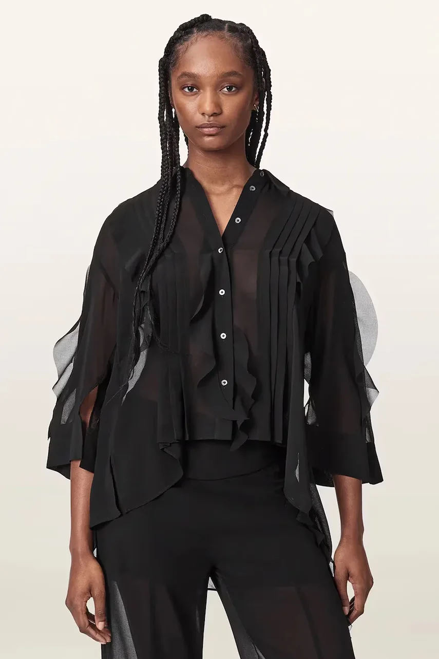 AllSaints bluză tip cămașă pentru femei MINNA