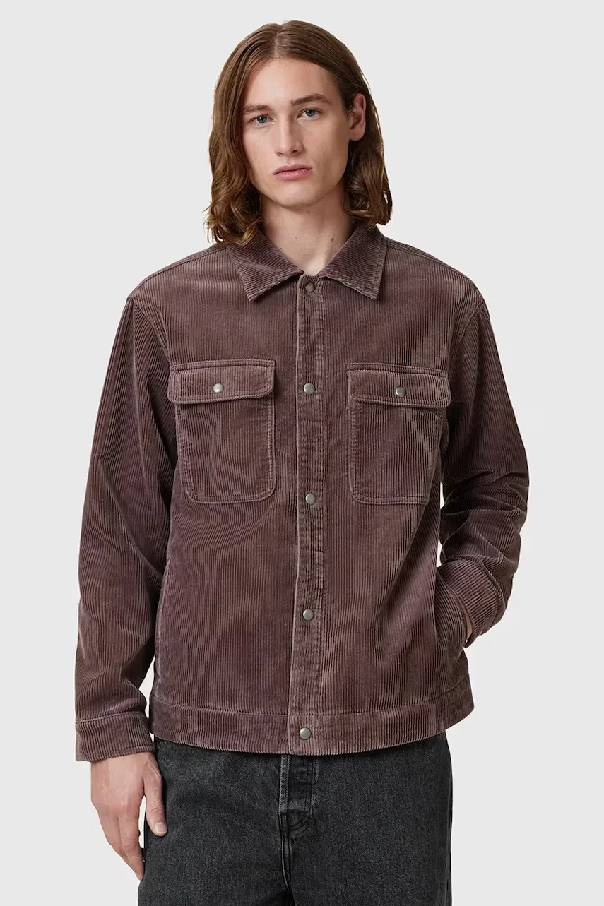 AllSaints camasa din velur CASTLEFORD