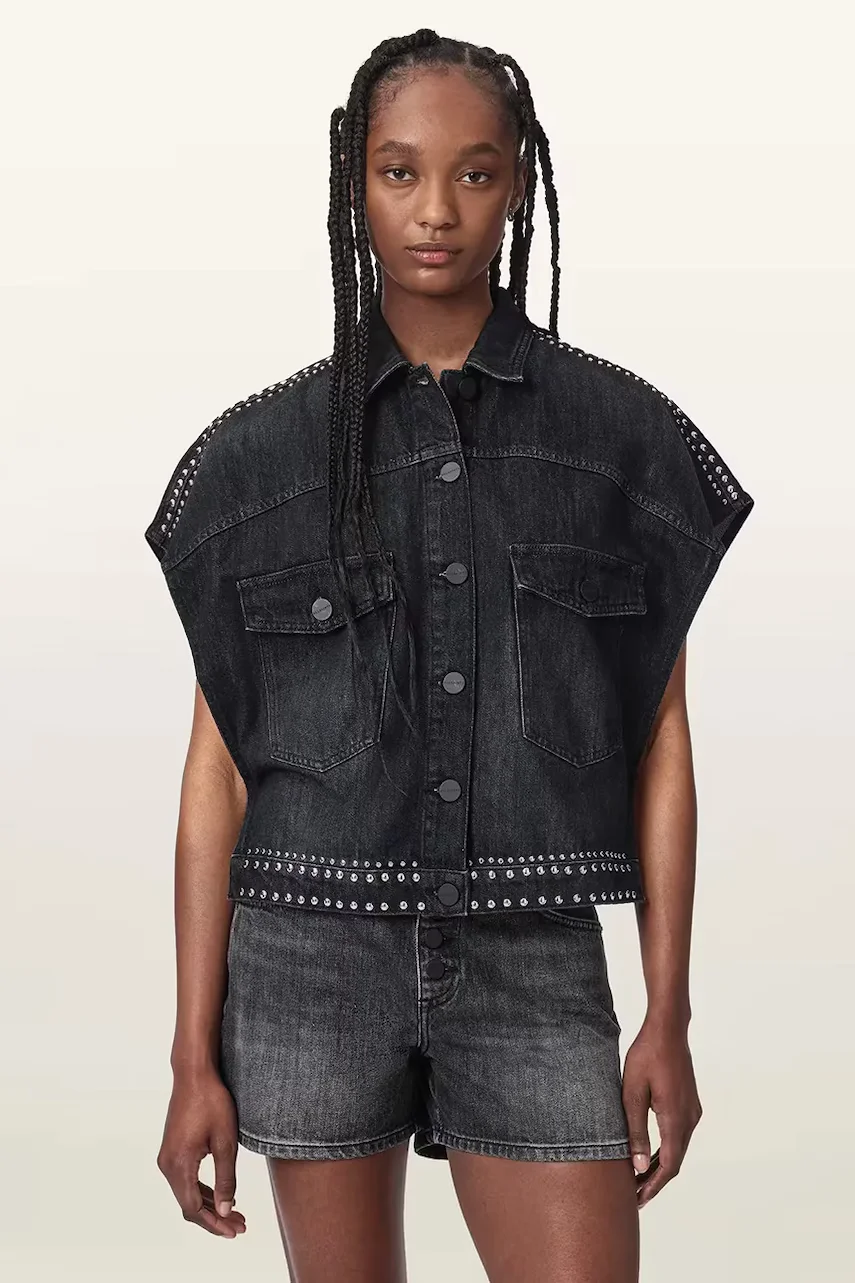 AllSaints cămașă pentru femei din denim ALBA