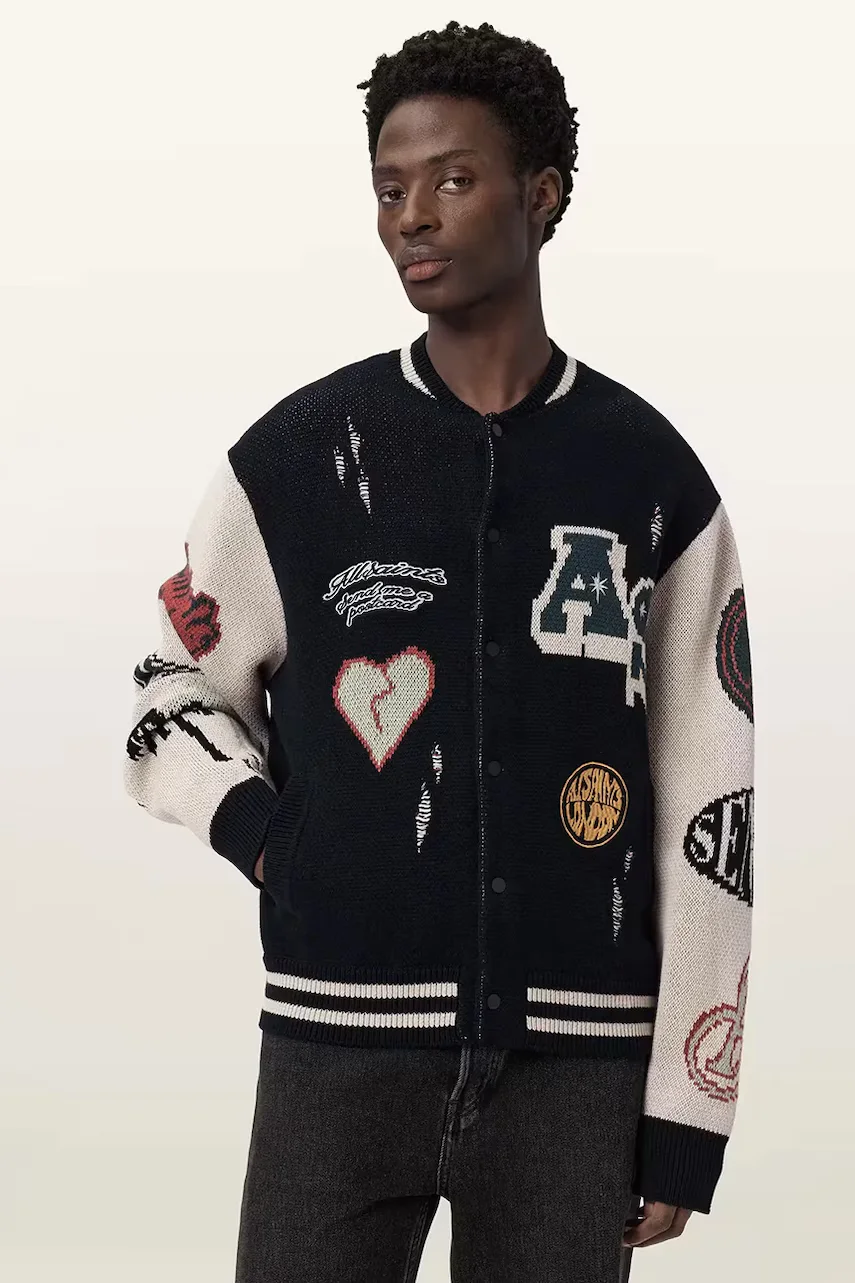 AllSaints cardigan pentru bărbați din bumbac CHASE