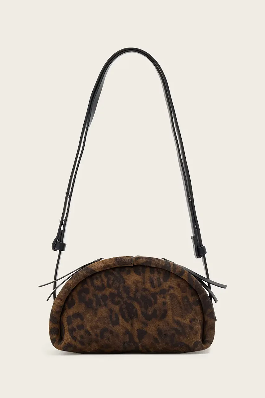 AllSaints geantă crossbody pentru femei din piele întoarsă ROSALIE