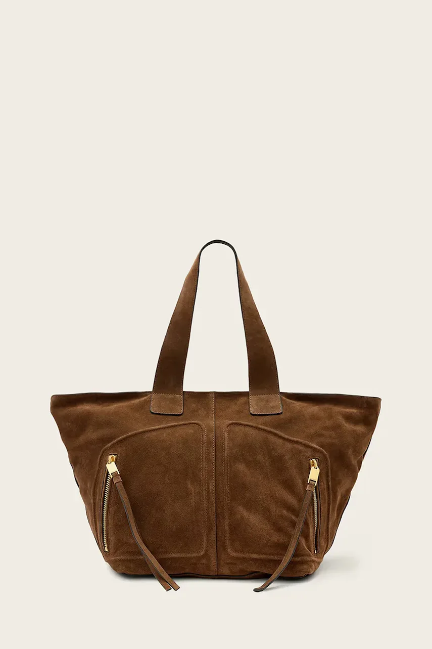 AllSaints geantă shopper pentru femei din piele întoarsă JEAN