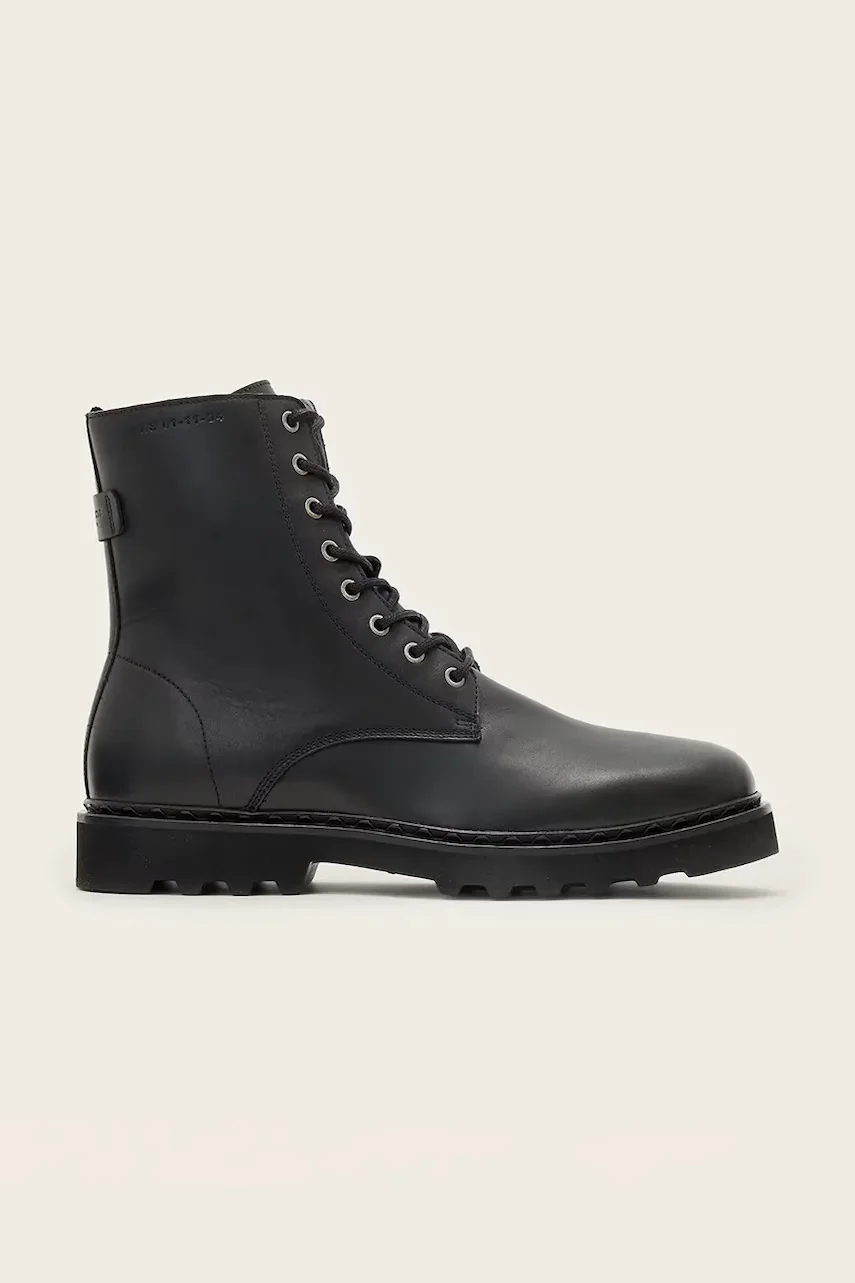 AllSaints încălțăminte pentru bărbați din piele Skiff Military Boot
