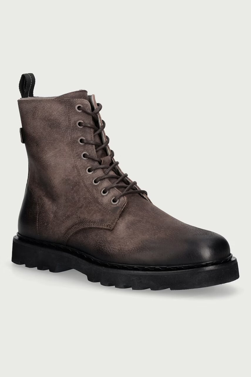 AllSaints încălțăminte pentru bărbați din piele Skiff Military Boot