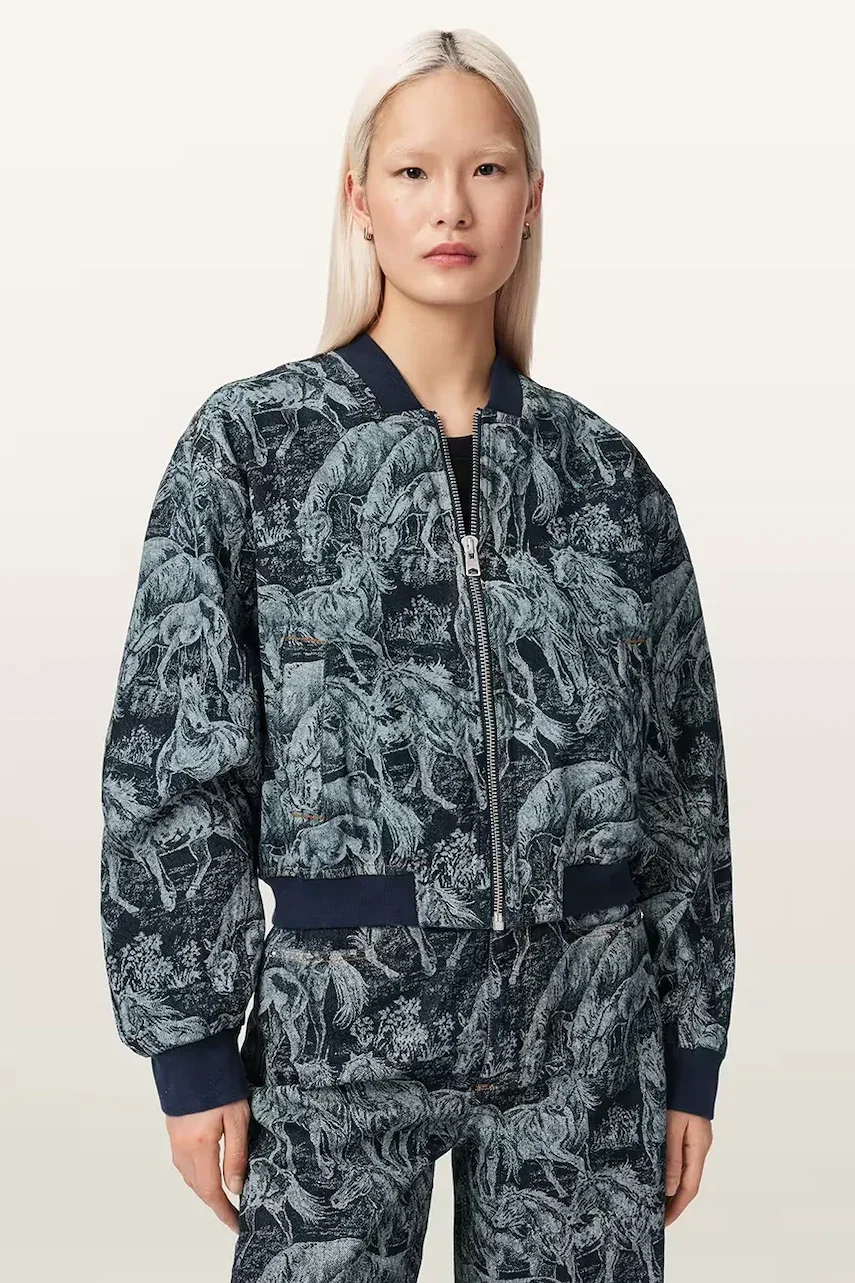 AllSaints jachetă pentru femei din bumbac KAYTRA