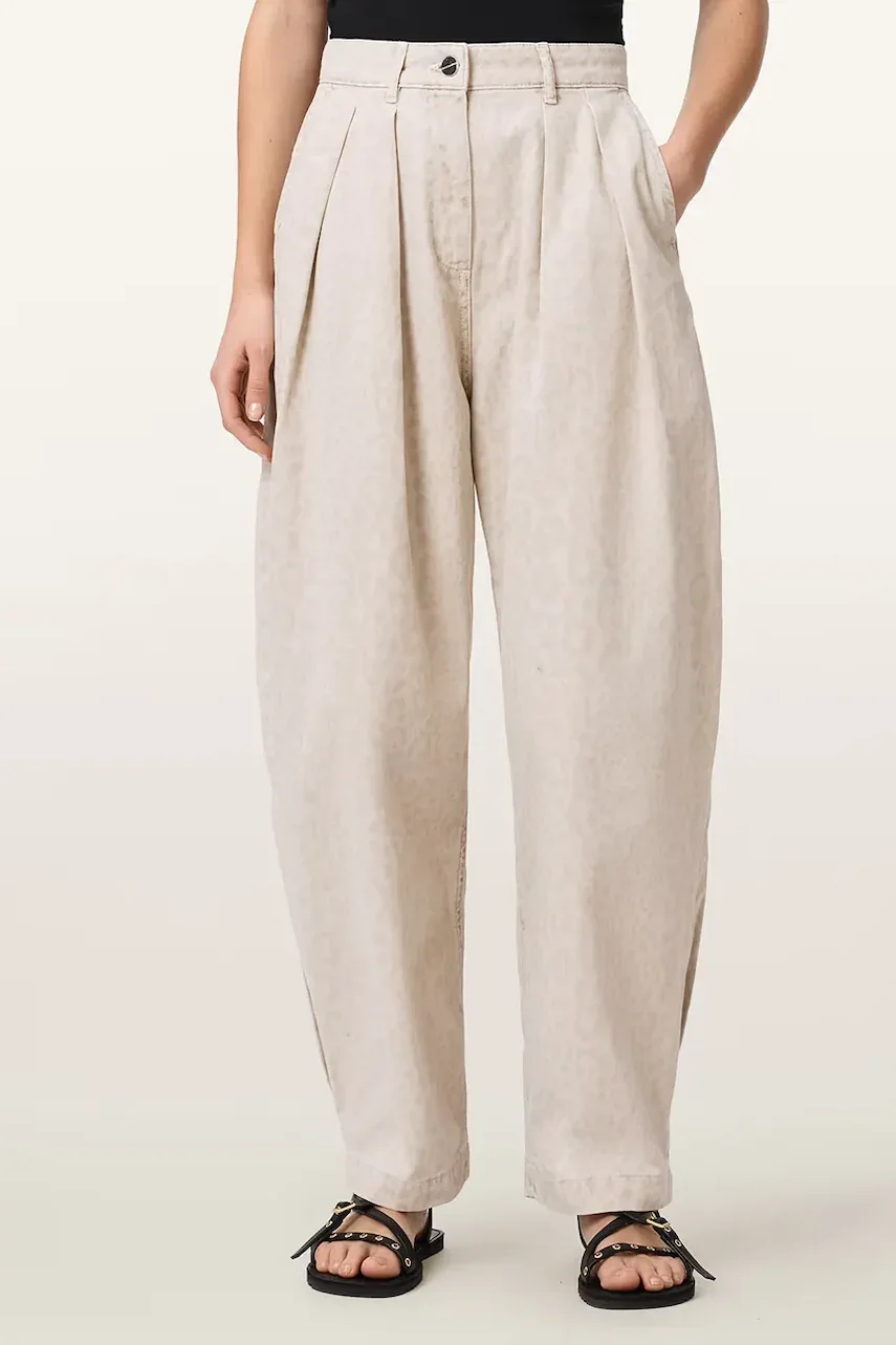 AllSaints pantaloni baggy pentru femei din bumbac BECCA