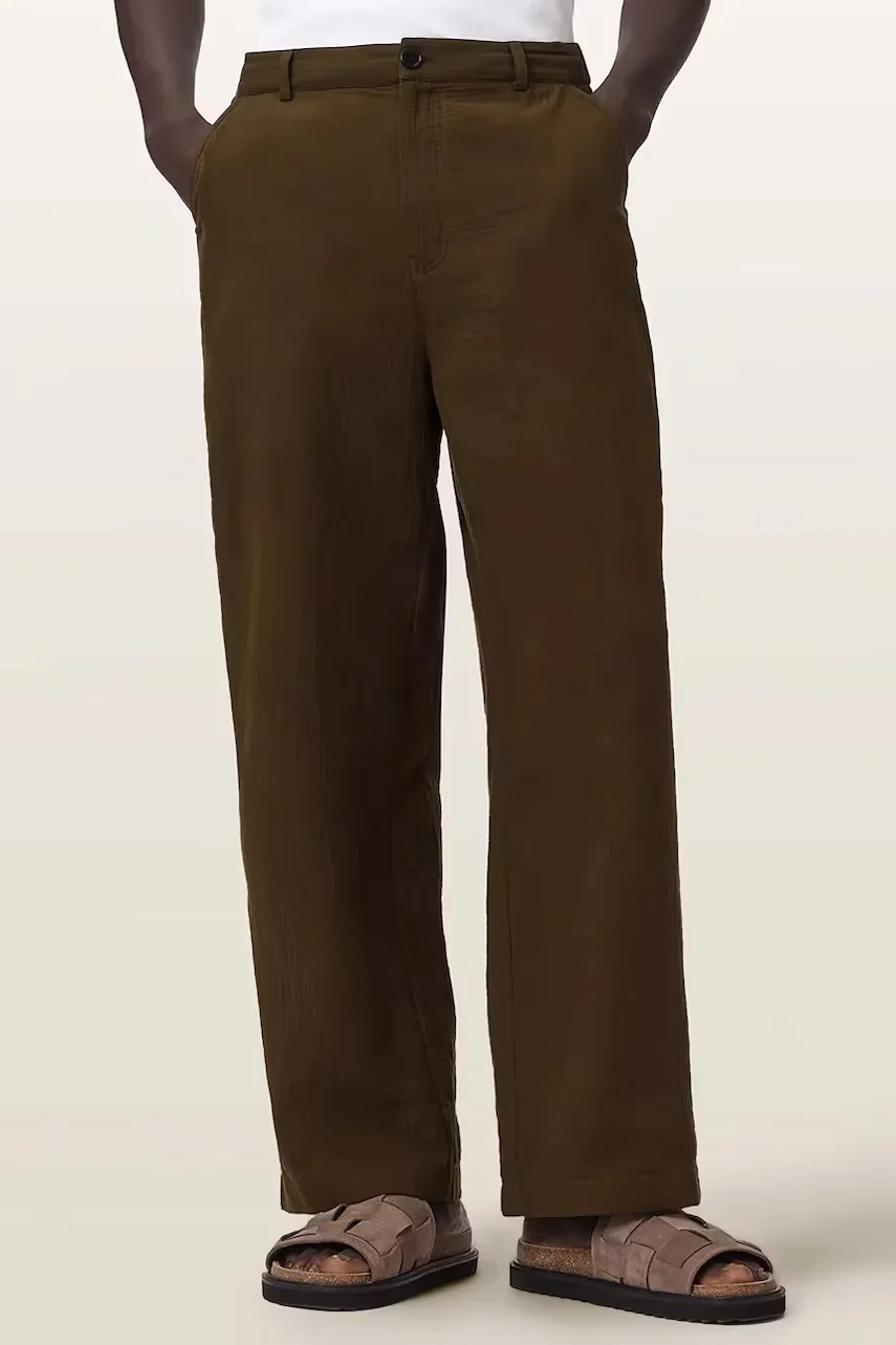 AllSaints pantaloni pentru bărbați din bumbac TAIKO
