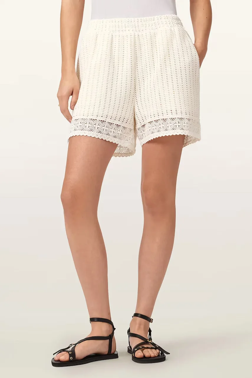 AllSaints pantaloni scurți pentru femei cu bumbac ELMA
