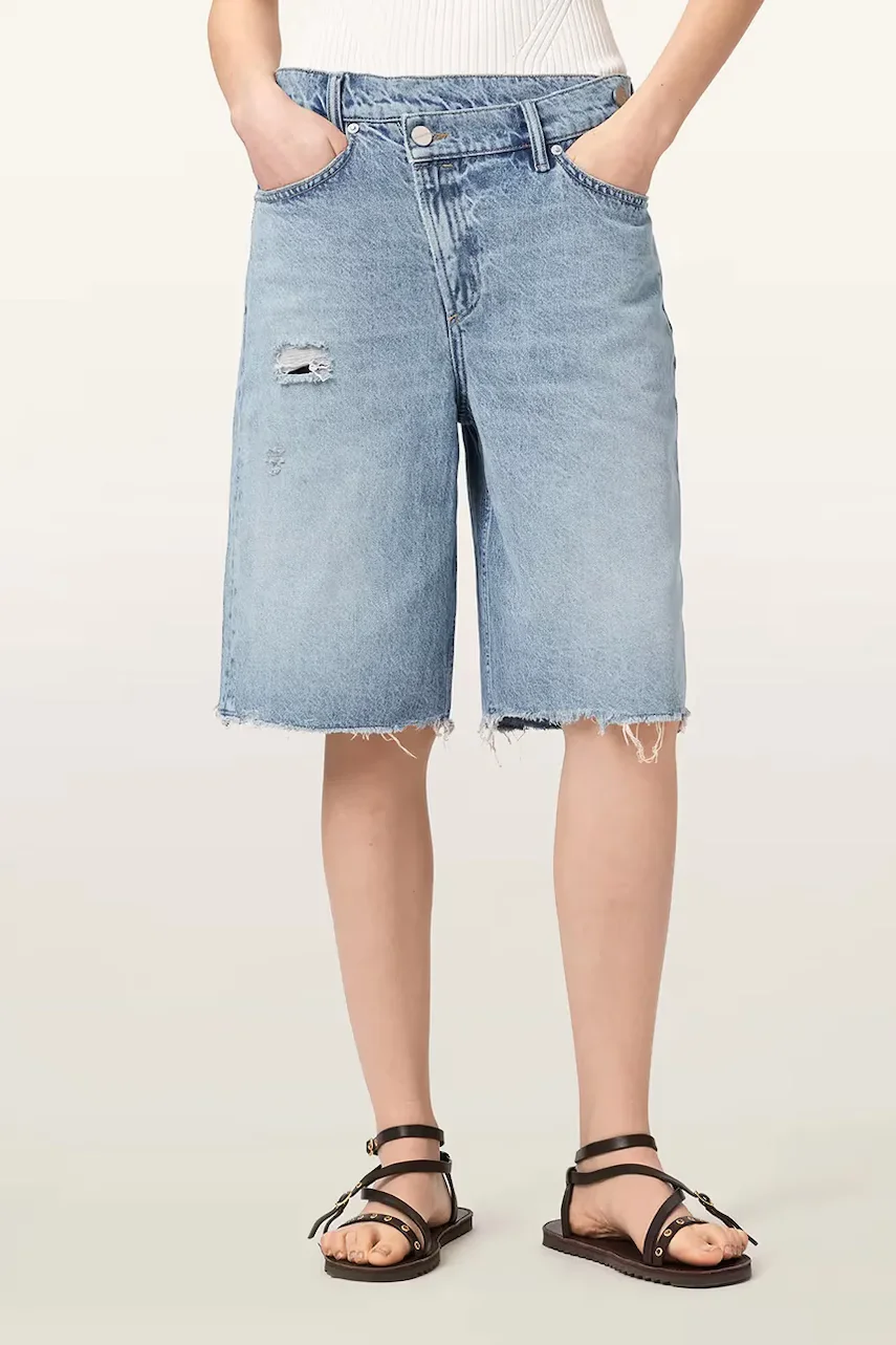 AllSaints pantaloni scurți pentru femei din denim AKI