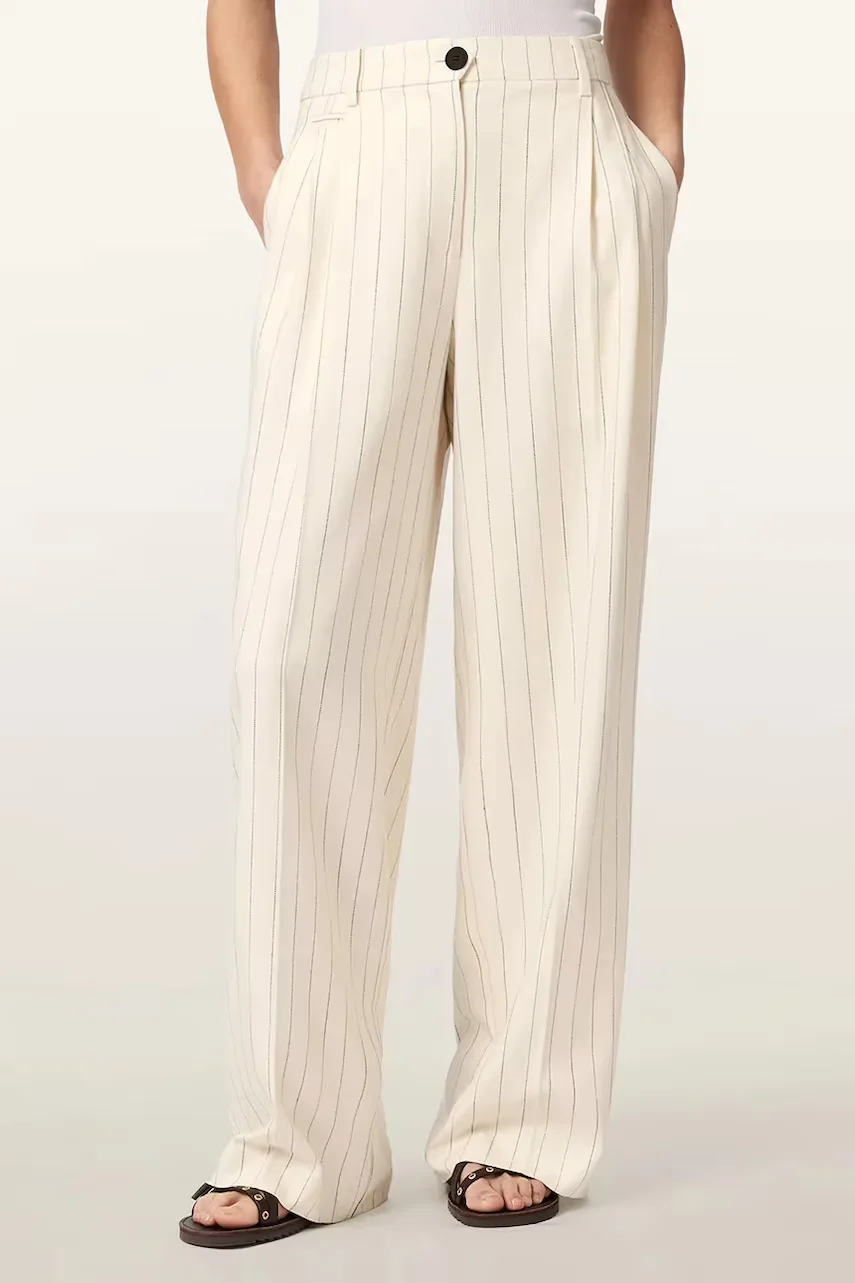 AllSaints pantaloni wide leg pentru femei din vâscoză OLGA