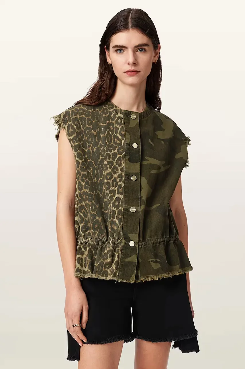 AllSaints vestă pentru femei din bumbac SOFI
