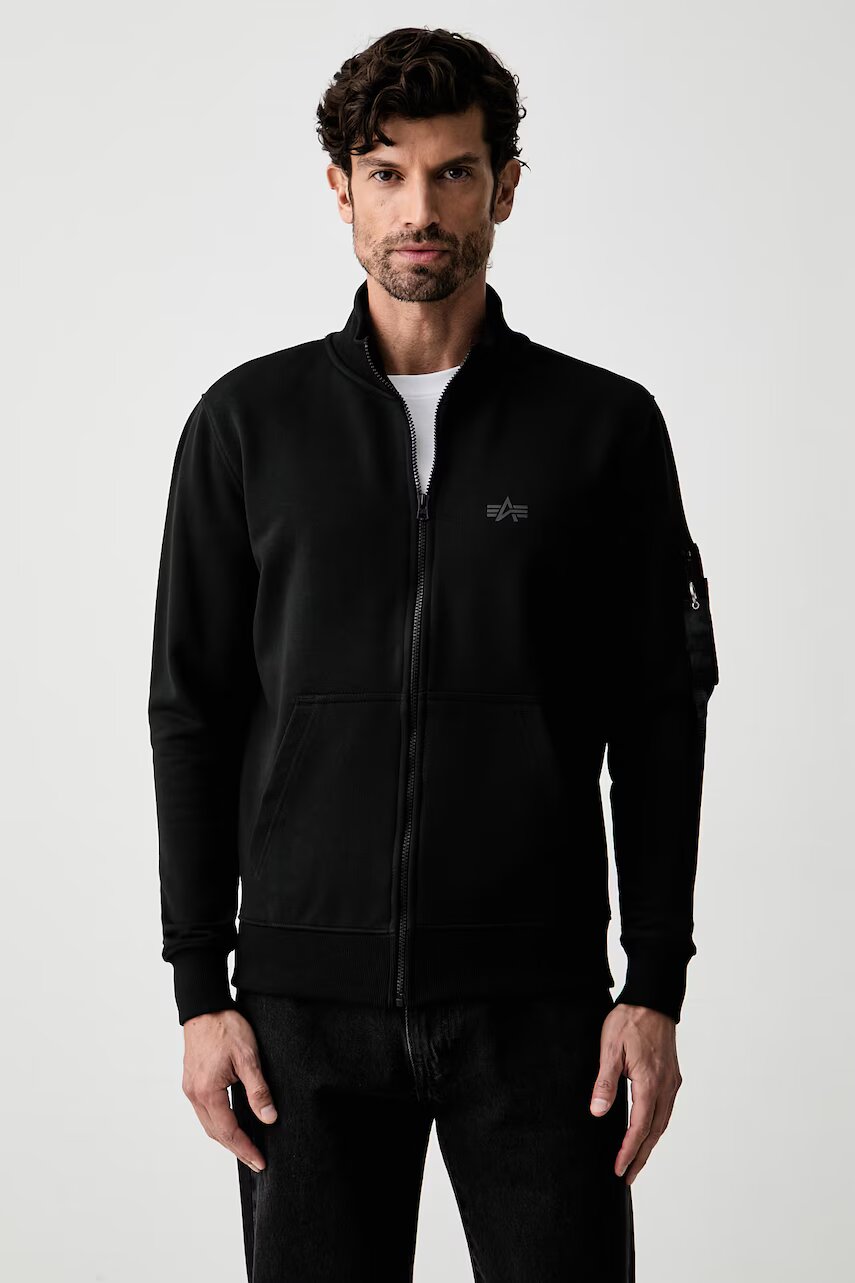 Alpha Industries hanorac cu fermoar pentru bărbați cu bumbac DTM Mid