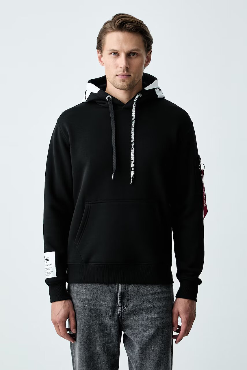 Alpha Industries hanorac cu glugă pentru bărbați cu bumbac