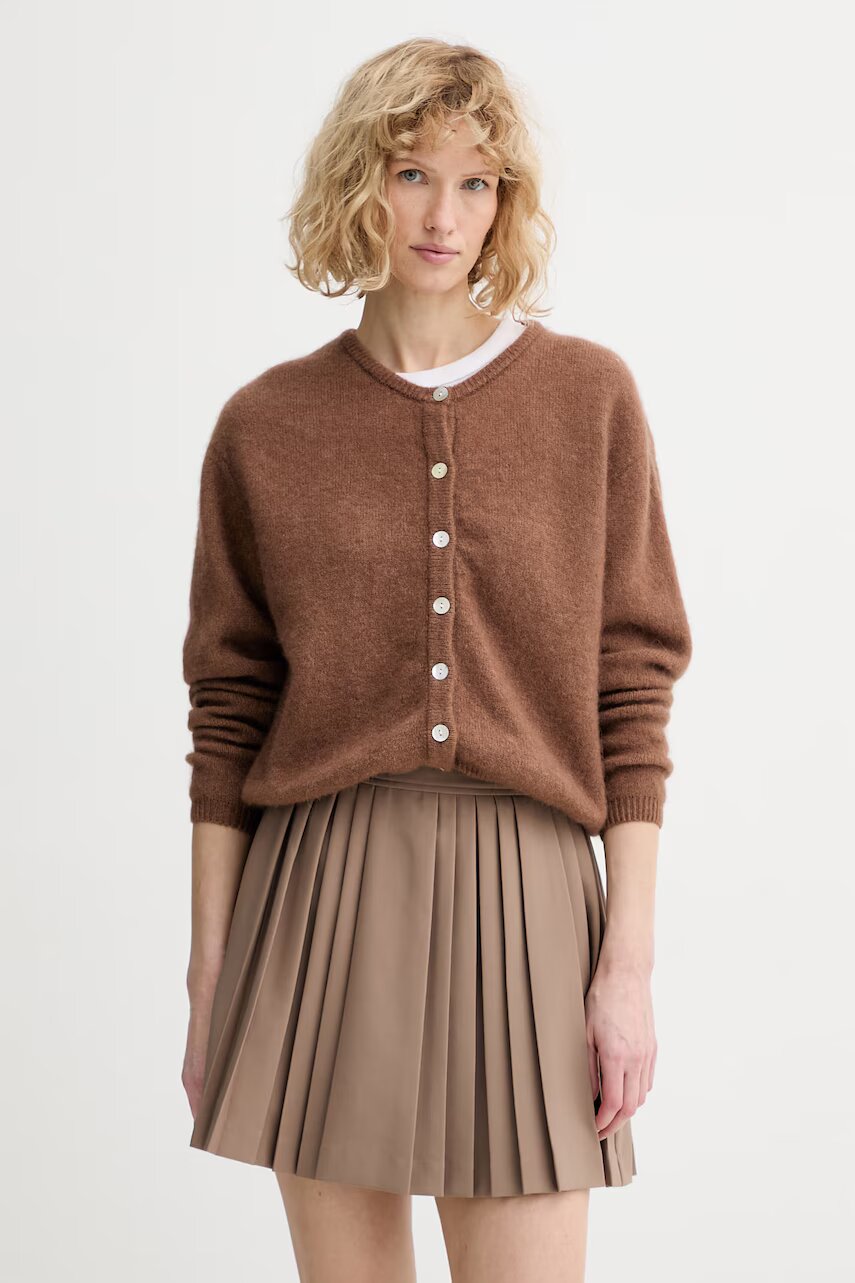 American Vintage cardigan pentru femei cu lână GILET ML COL ROND