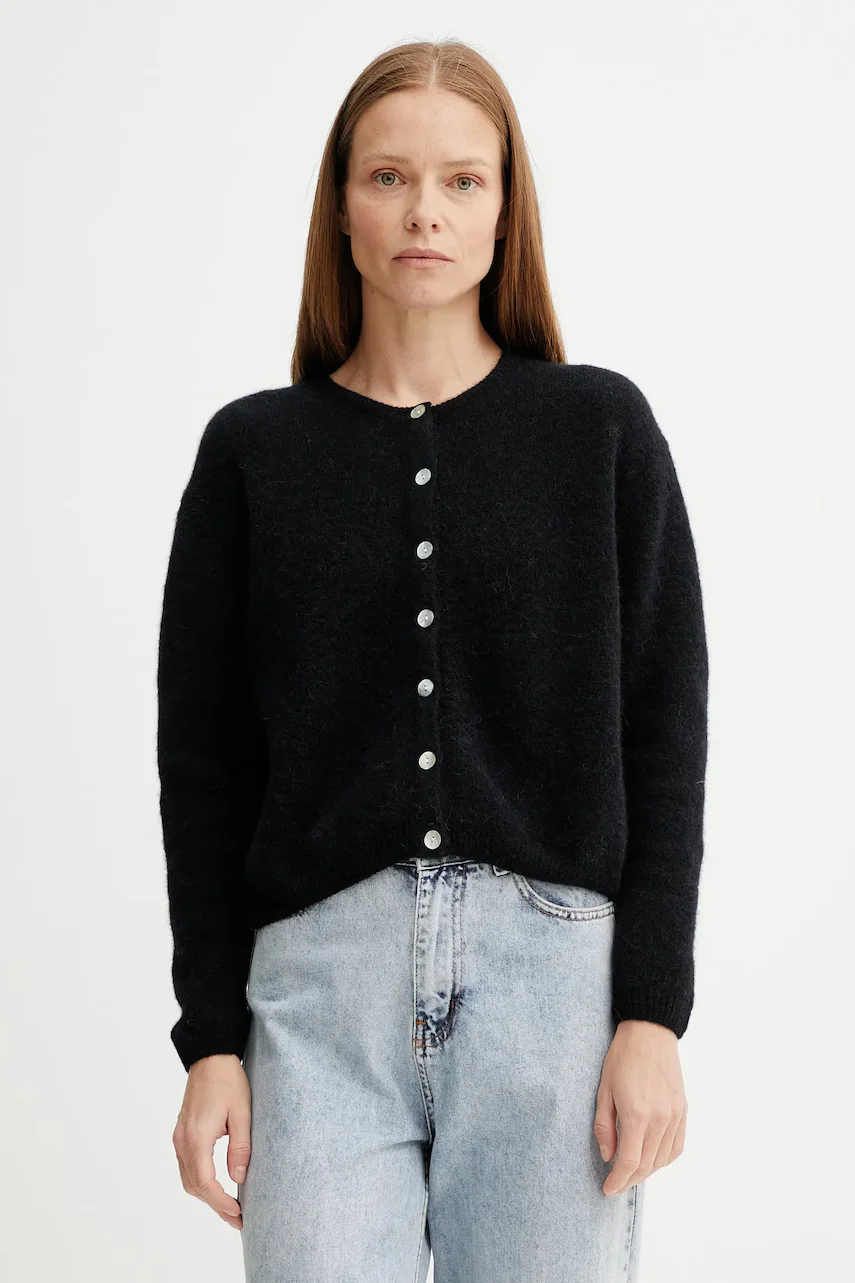American Vintage cardigan pentru femei cu lână GILET ML COL ROND