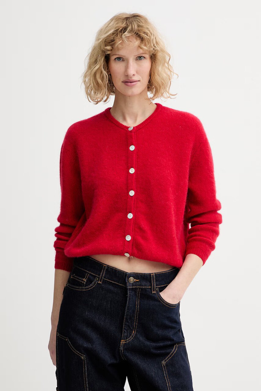 American Vintage cardigan pentru femei cu lână GILET ML COL ROND