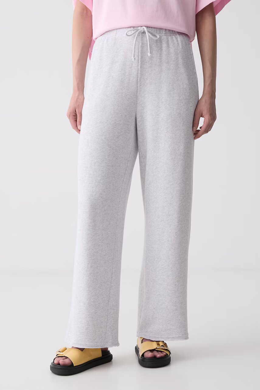 American Vintage pantaloni de trening pentru femei din bumbac cu elastan