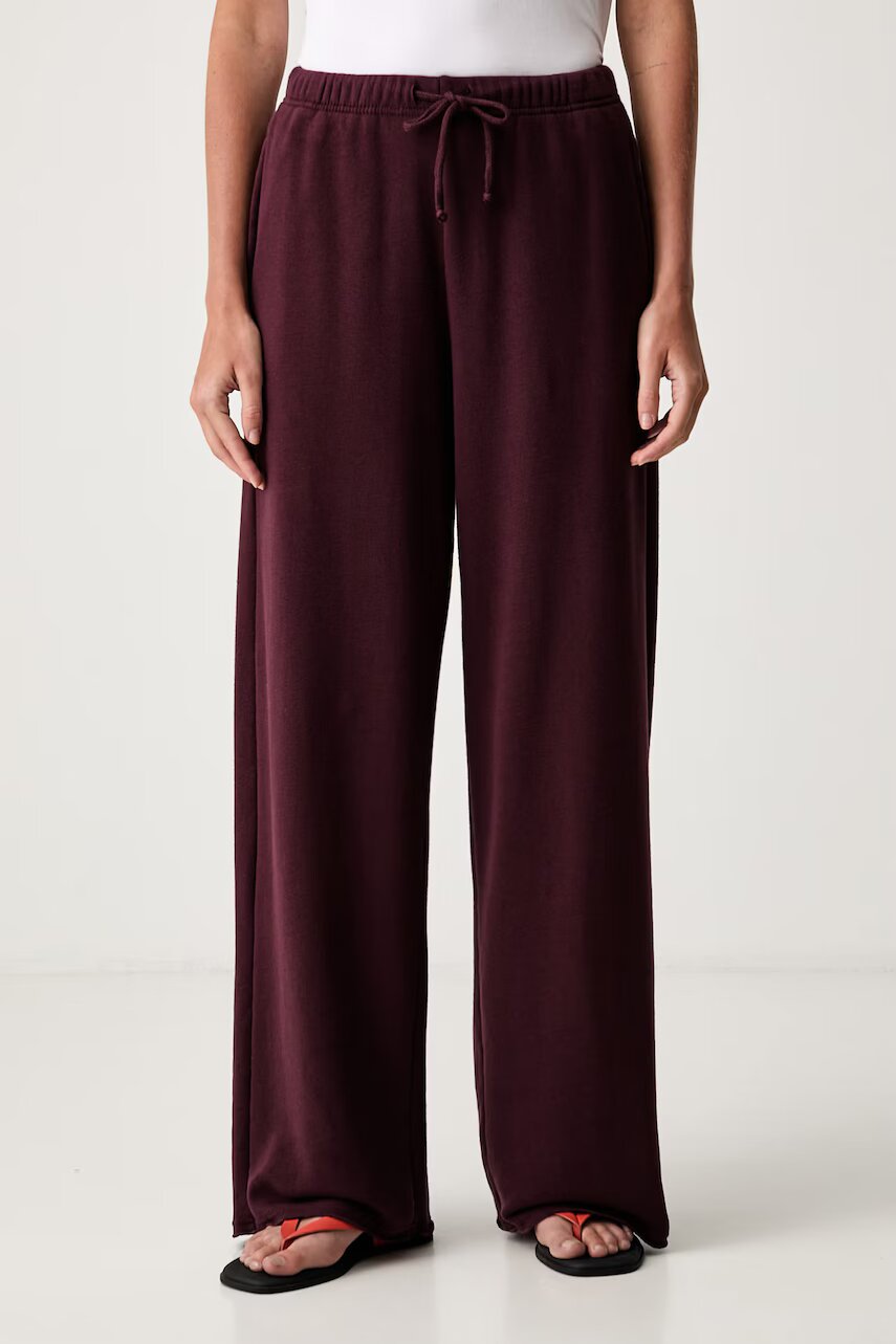 American Vintage pantaloni de trening pentru femei din bumbac cu elastan