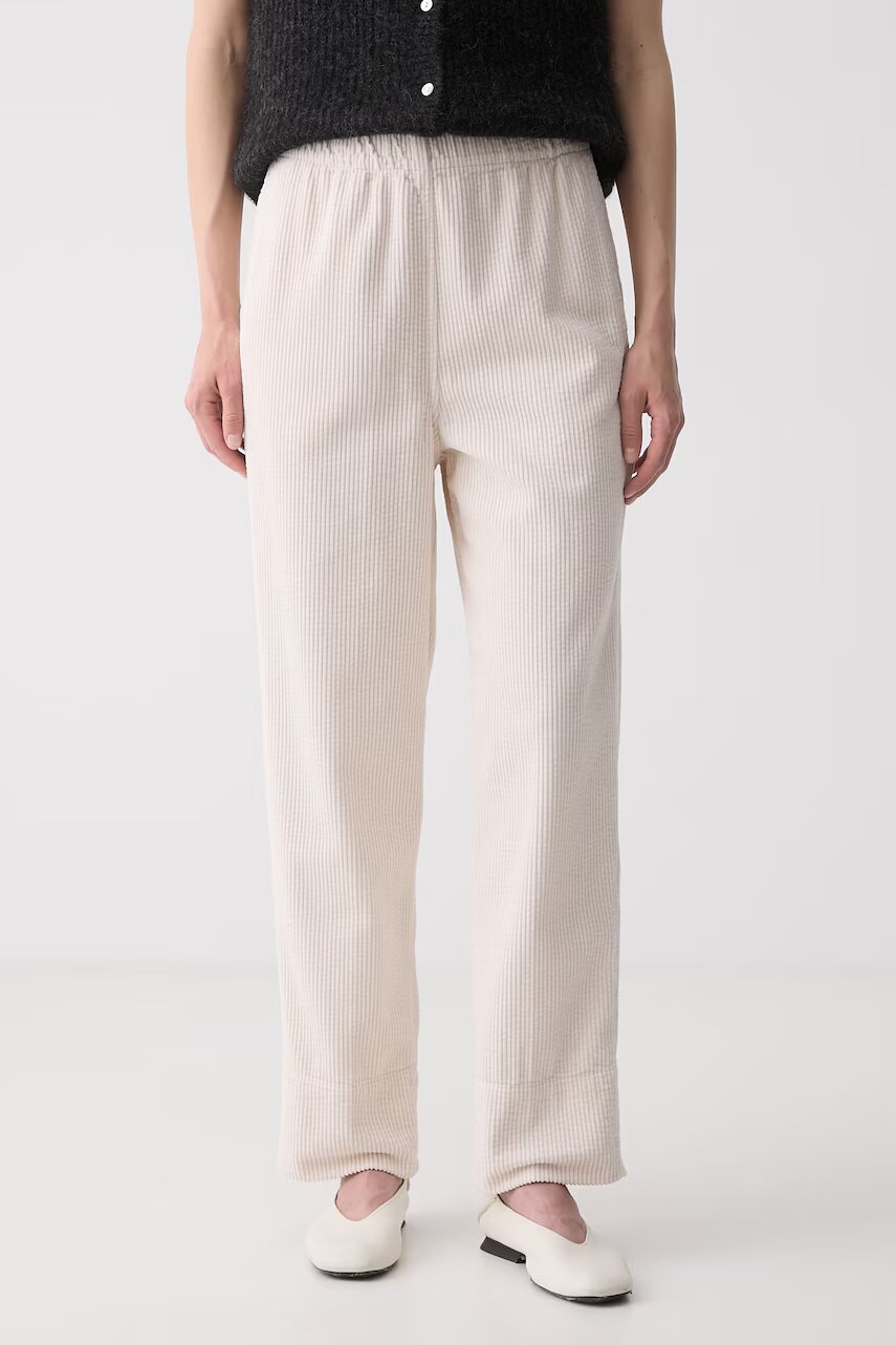 American Vintage pantaloni pentru femei din catifea reiată