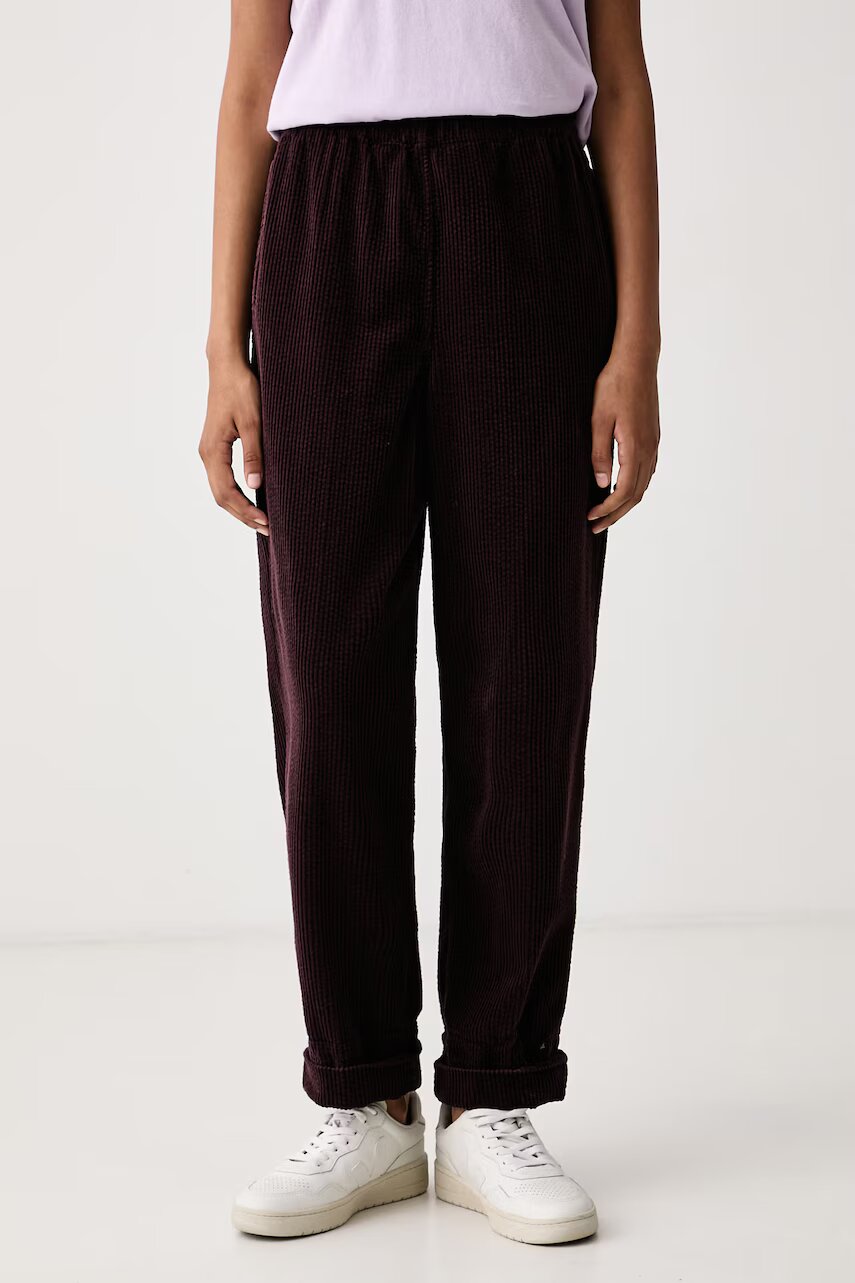 American Vintage pantaloni pentru femei din catifea reiată