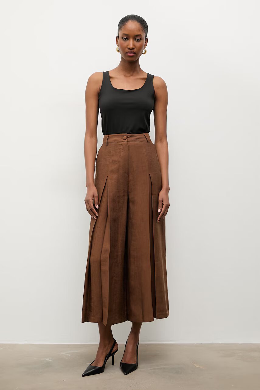 Answear.LAB pantaloni culottes pentru femei cu lyocell
