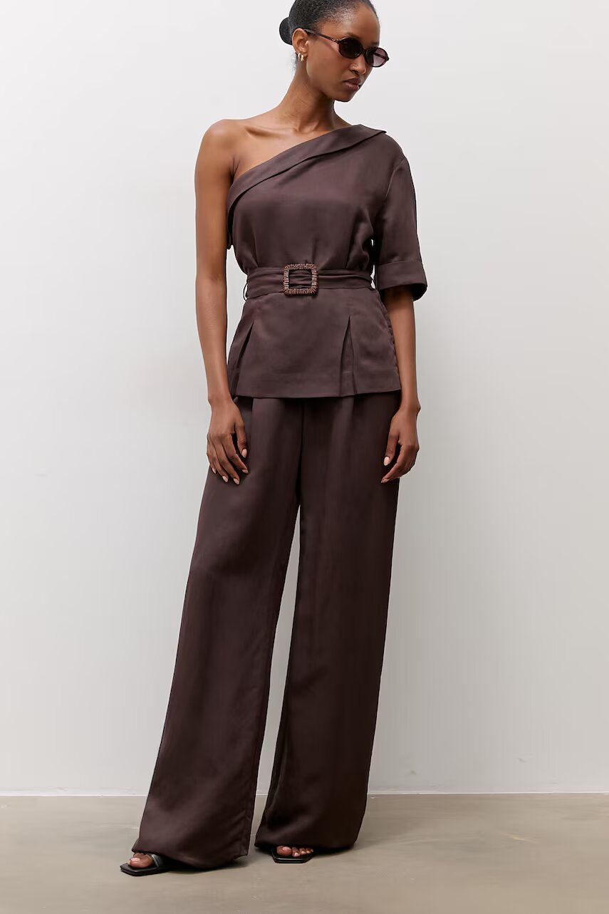 Answear.LAB pantaloni straight pentru femei din in