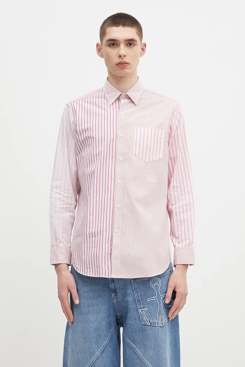 Aries cămașă din bumbac Patchwork LS Shirt