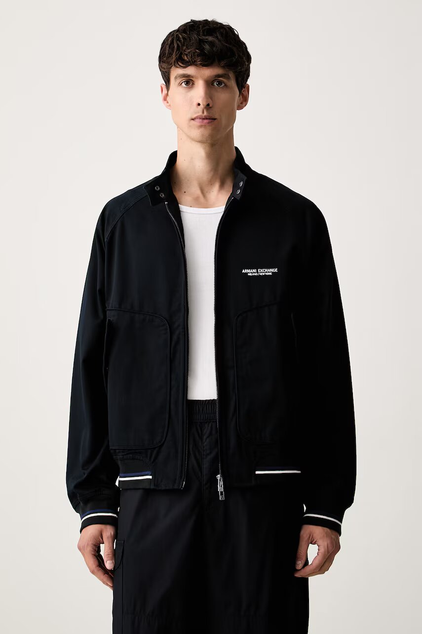 Armani Exchange geacă de tranziție pentru bărbați din bumbac