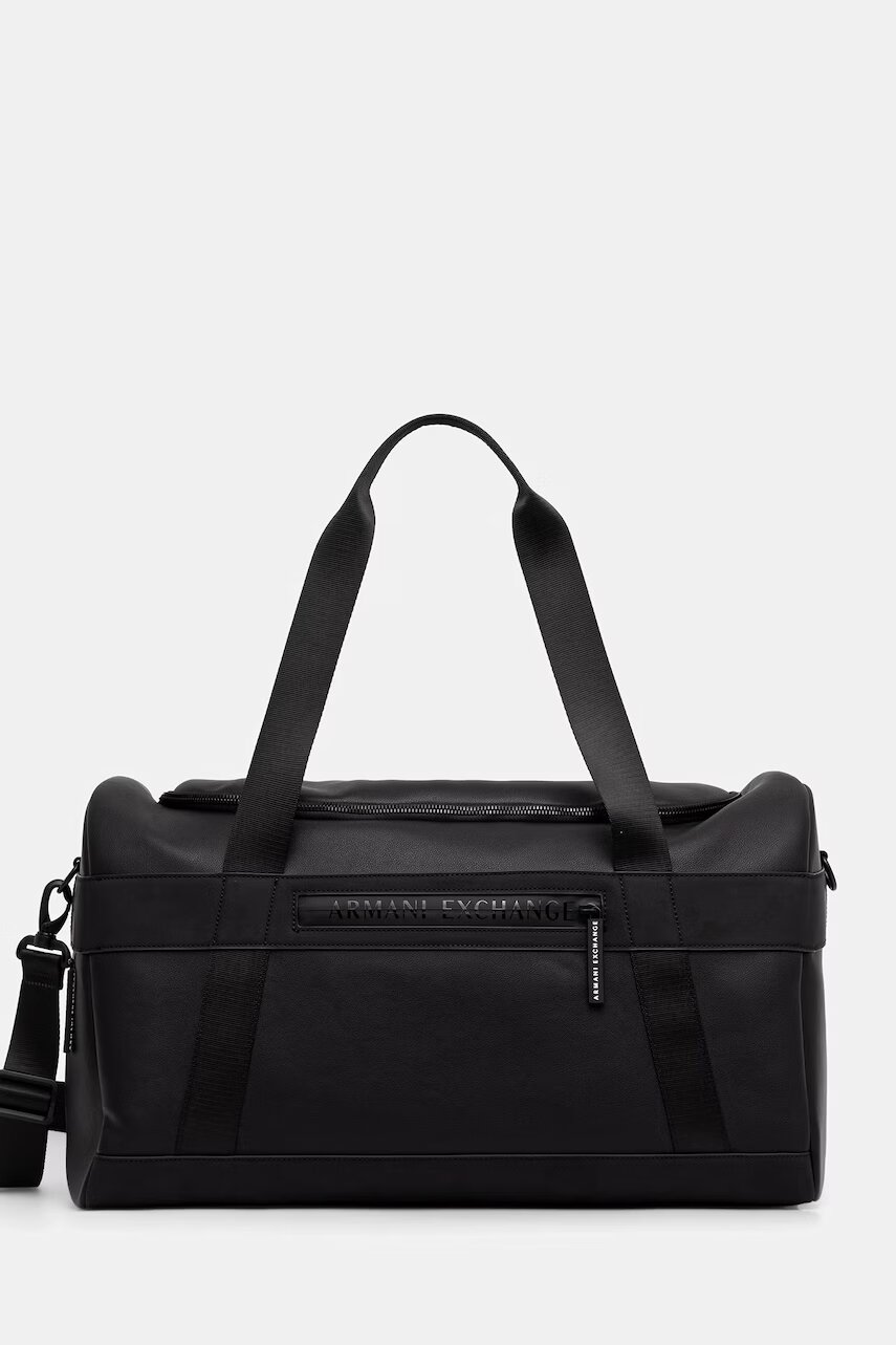 Armani Exchange geantă de călătorie pentru bărbați cu imitație de piele