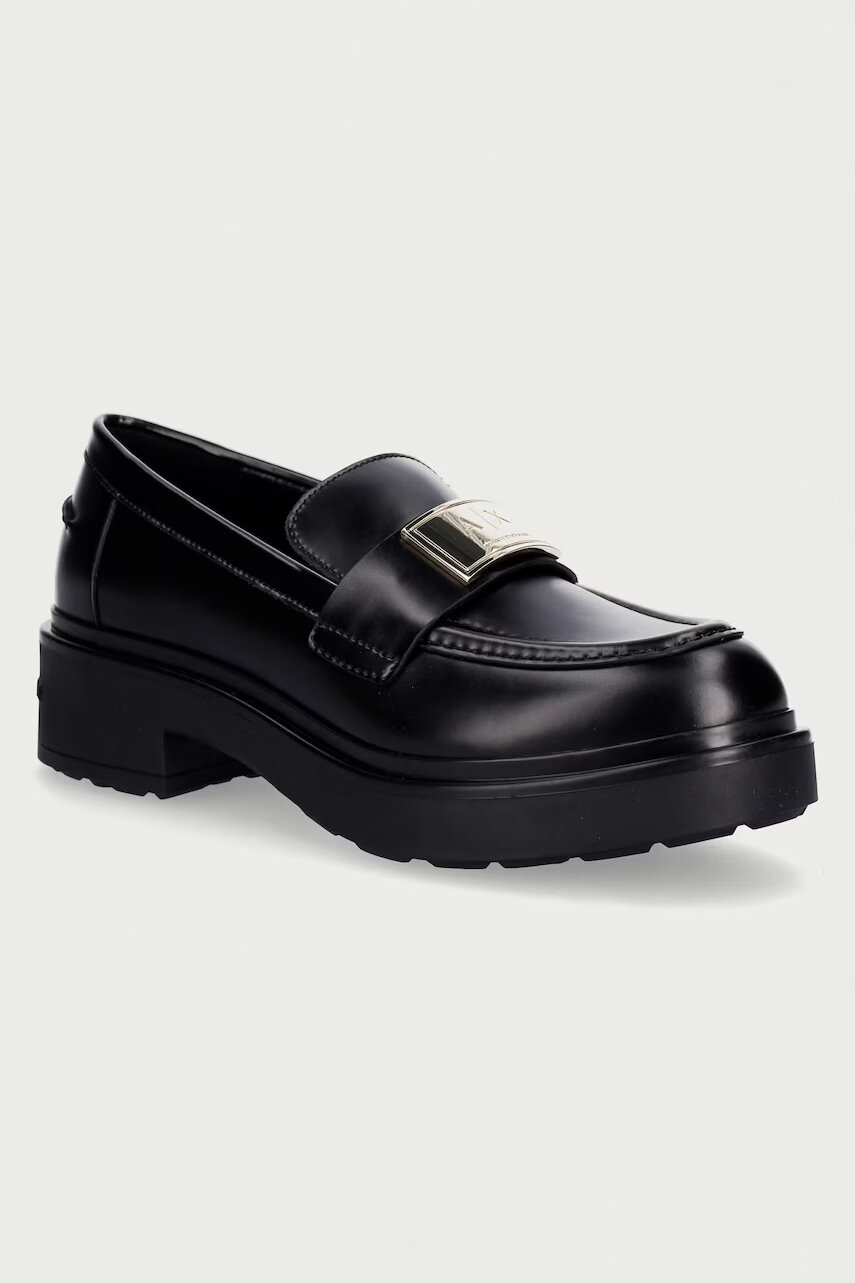 Armani Exchange mocasini pentru femei din piele