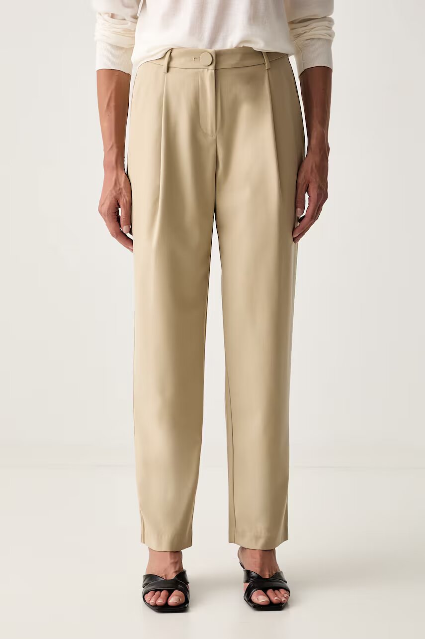 Armani Exchange pantaloni carrot pentru femei cu amestec de lână