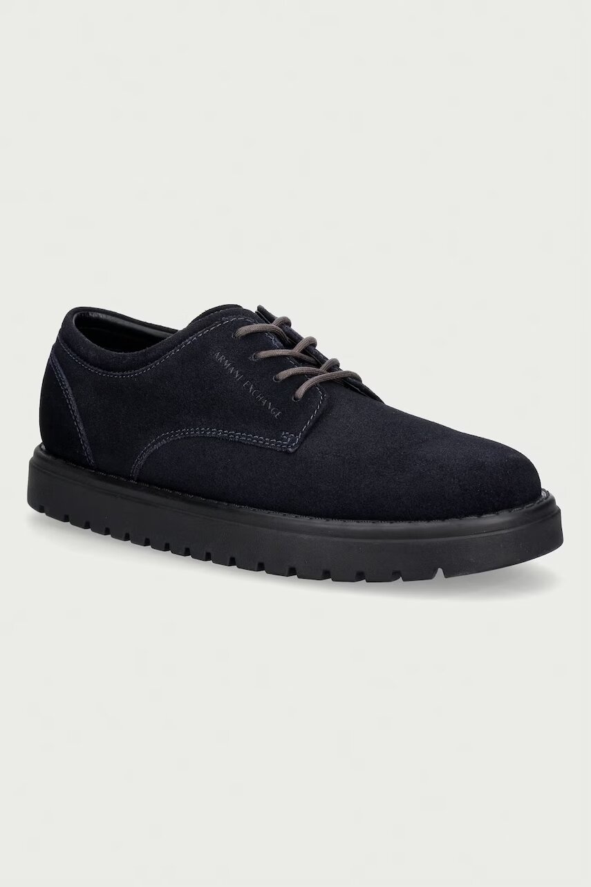 Armani Exchange pantofi pentru bărbați din piele întoarsă