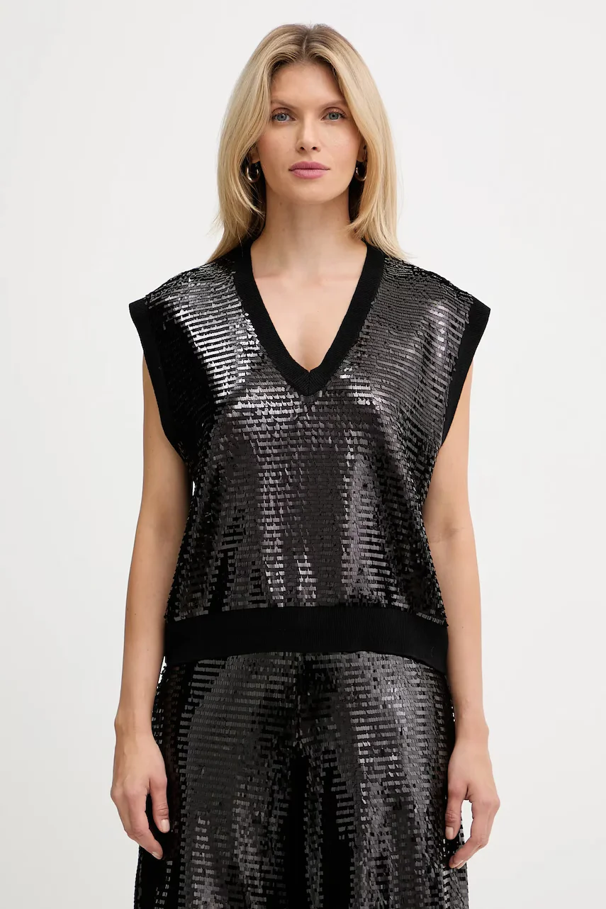 Armani Exchange vestă din amestec de lână