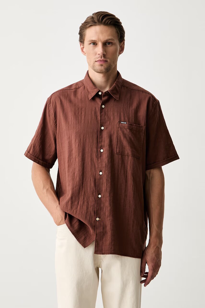 Barbour cămașă pentru bărbați din bumbac cu elastan Kingswood