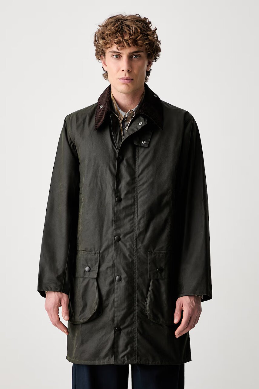 Barbour jachetă lungă bărbătească din bumbac