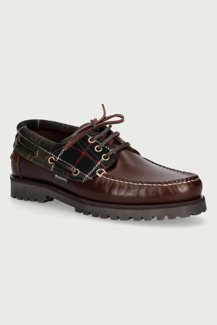 Barbour mocasini pentru bărbați din piele Deck
