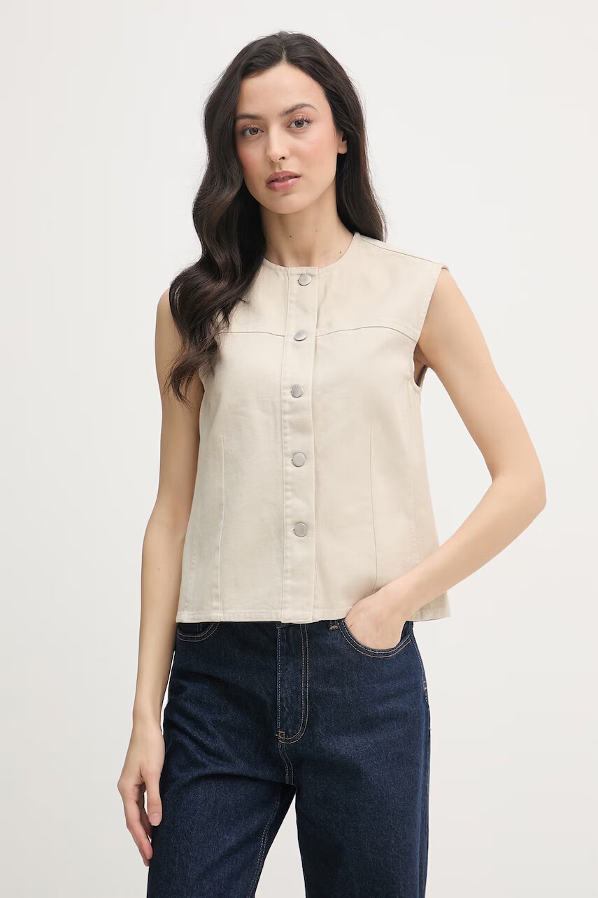 Barbour vestă cu un singur rând de nasturi pentru femei din bumbac Daya