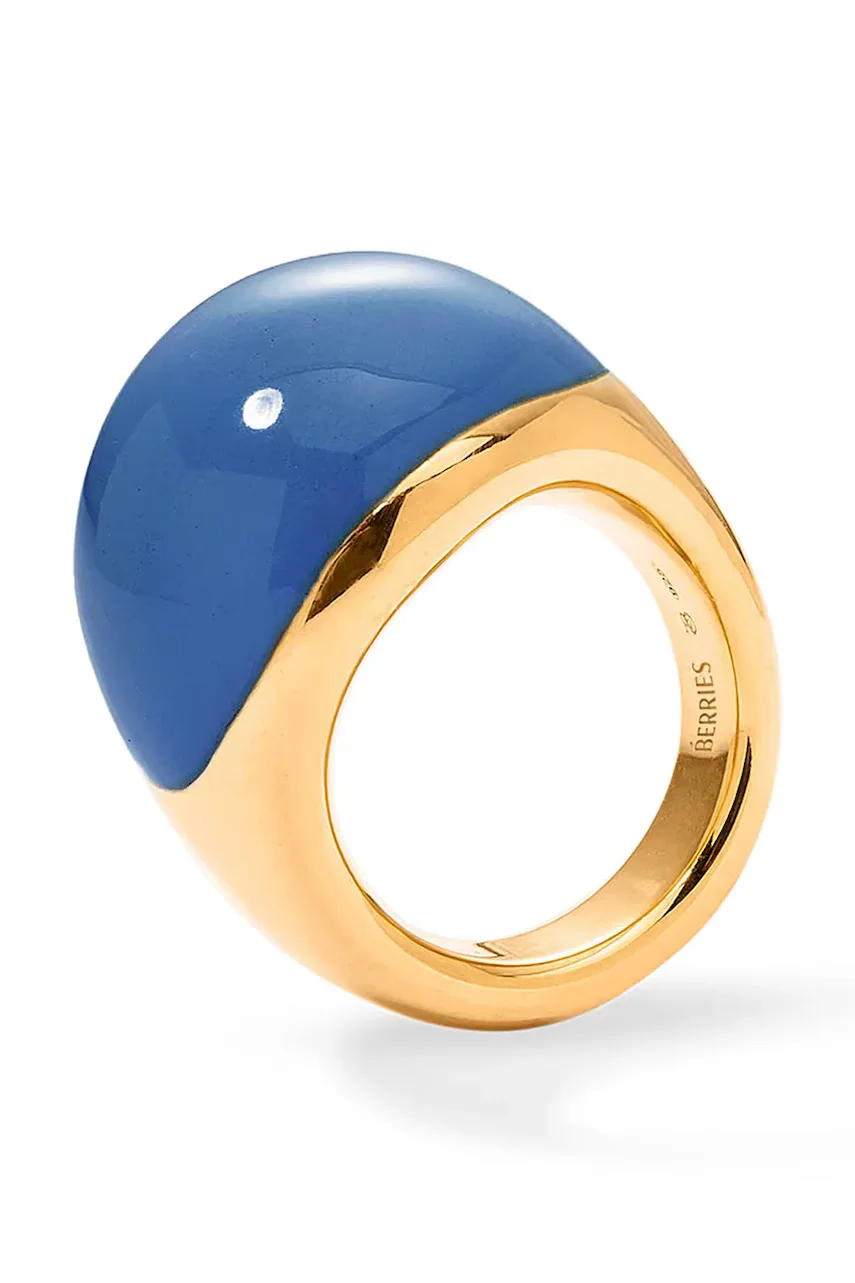 BERRIES inel pentru femei argint placat cu aur Viva Blueberry XL Ring