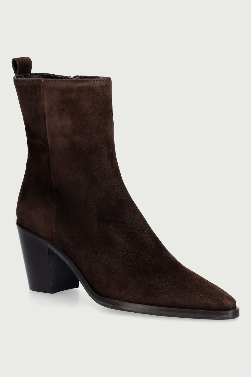 Billi Bi botine cu toc pentru femei din piele întoarsă T.moro 490 suede 56