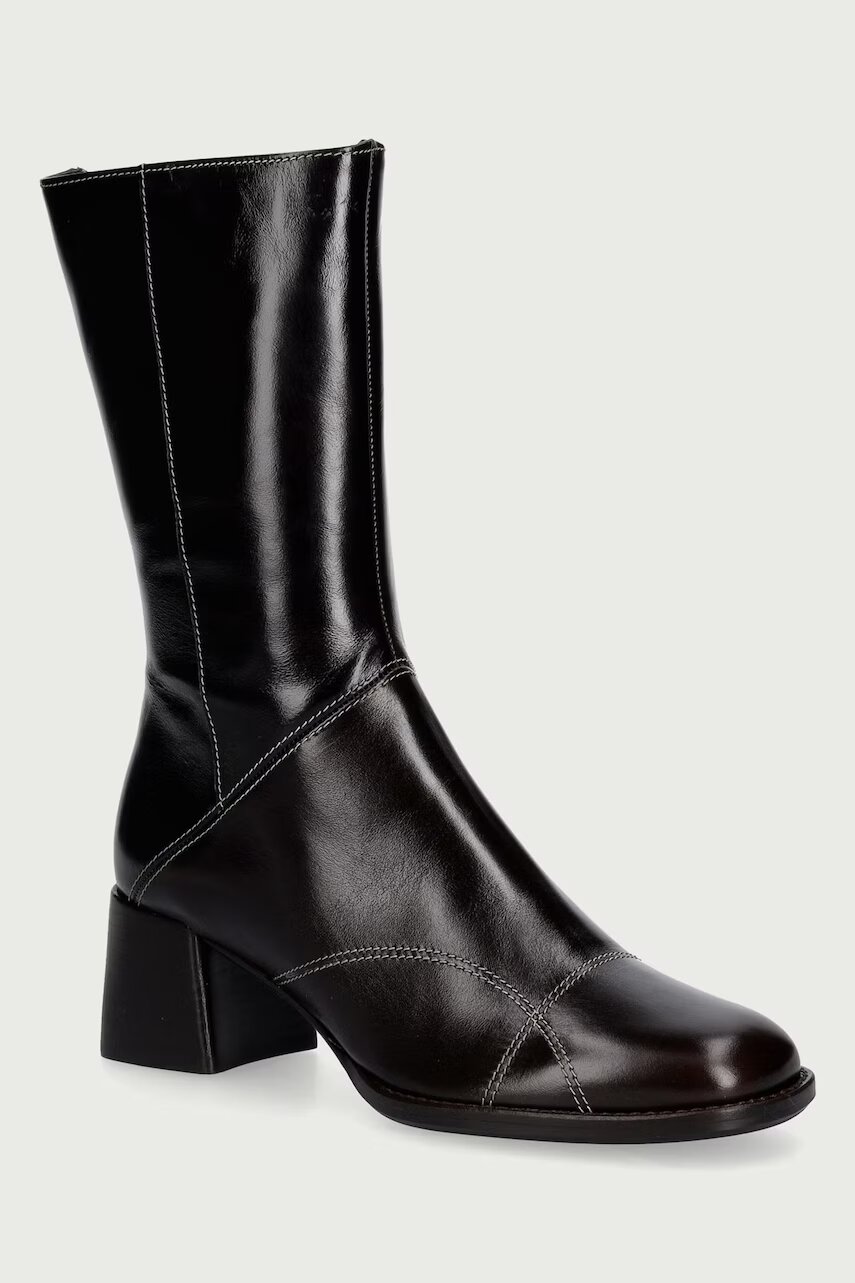 Billi Bi cizme pentru femei din piele Espresso calf /brown heel 86
