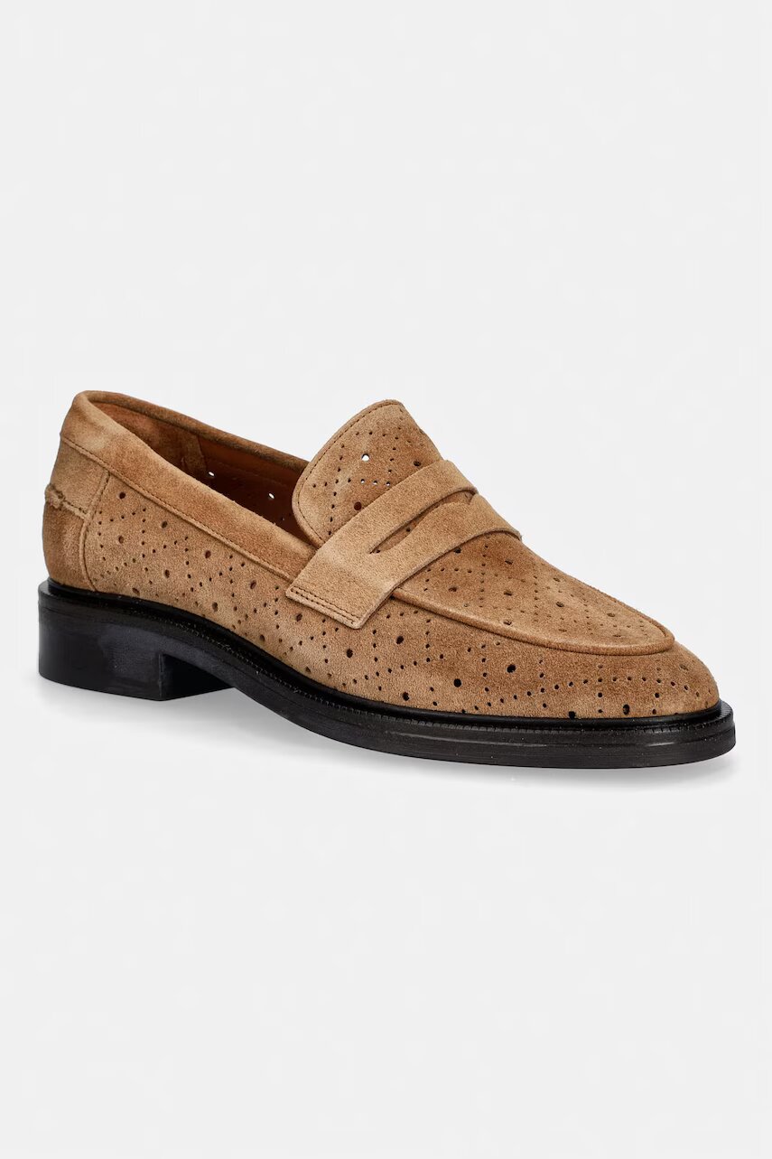 Billi Bi mocasini pentru femei din piele întoarsă Cuoio babysilk suede