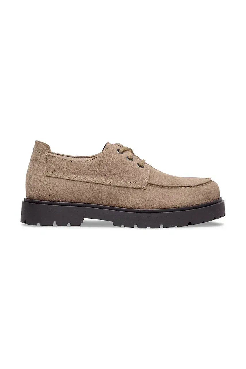 Birkenstock pantofi de piele întoarsă Highwood Moc Lace Low