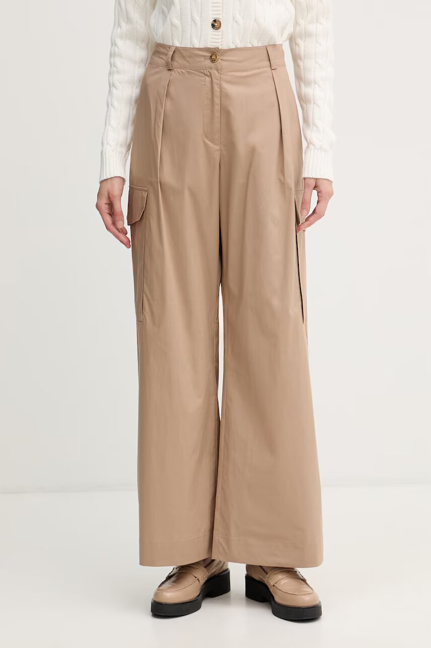 Blauer pantaloni cargo pentru femei din bumbac CARYLL