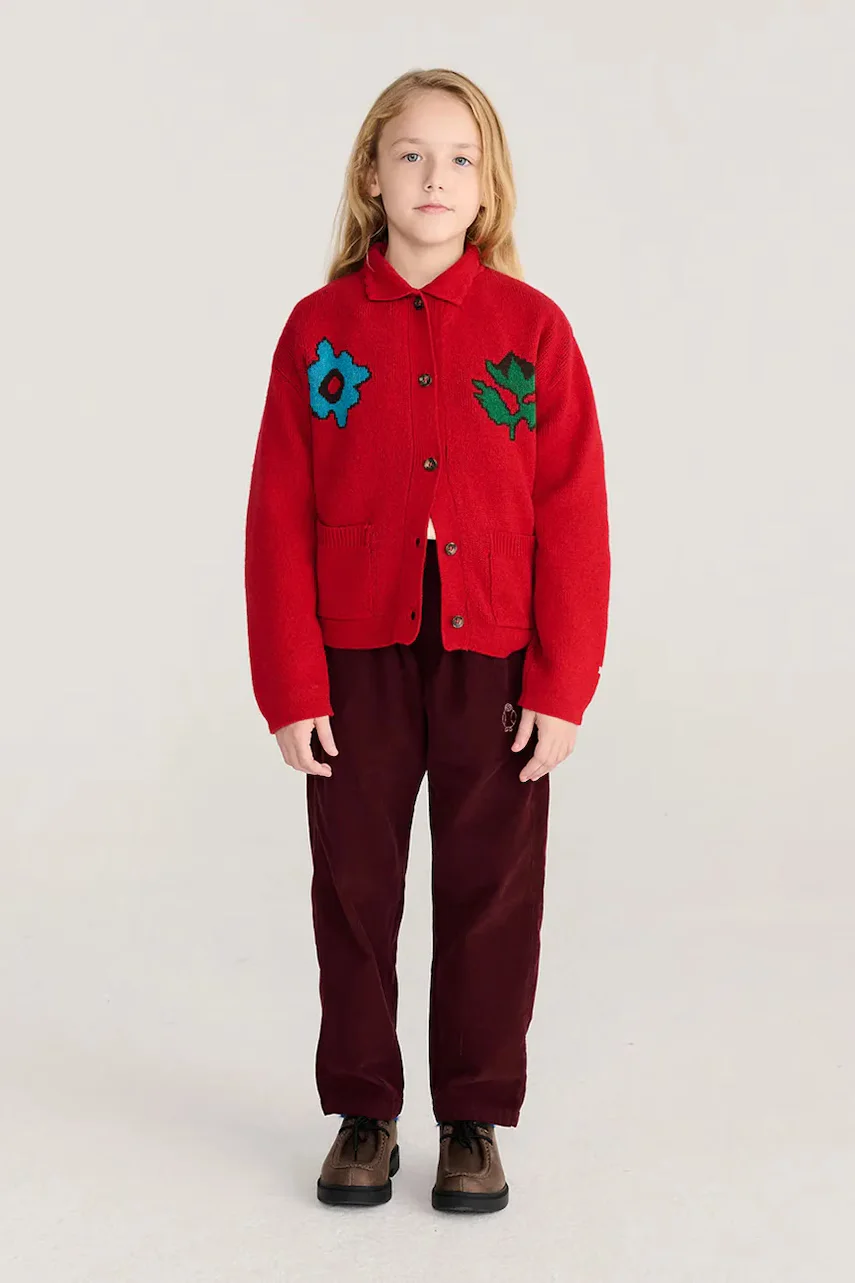 Bobo Choses cardigan pentru copii cu amestec de lână Blossom