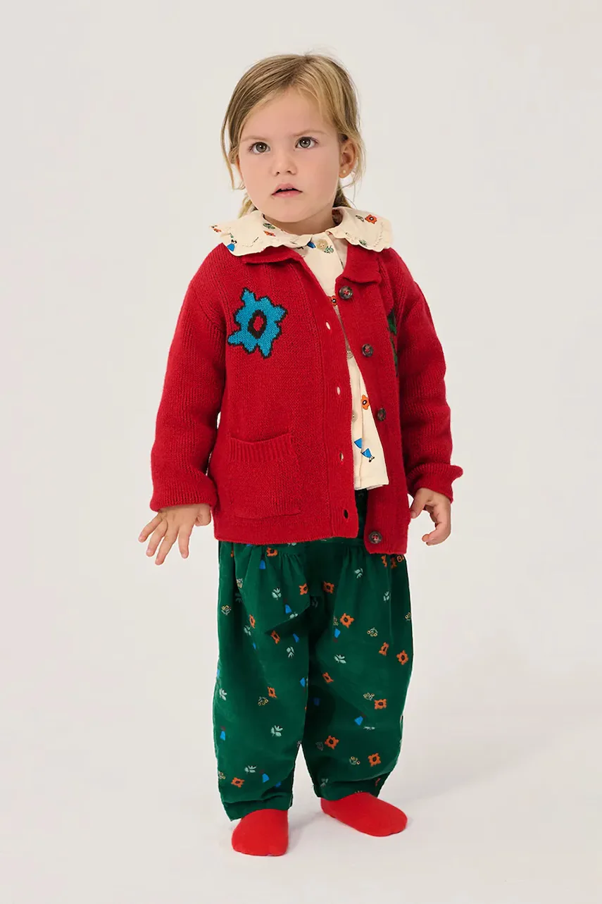 Bobo Choses cardigan pentru copii cu amestec de lână Blossom