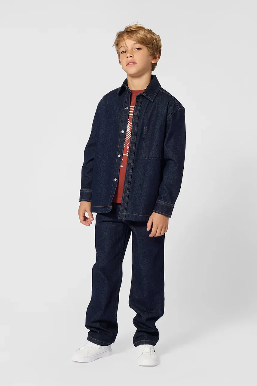 Boss cămașă pentru copii din denim