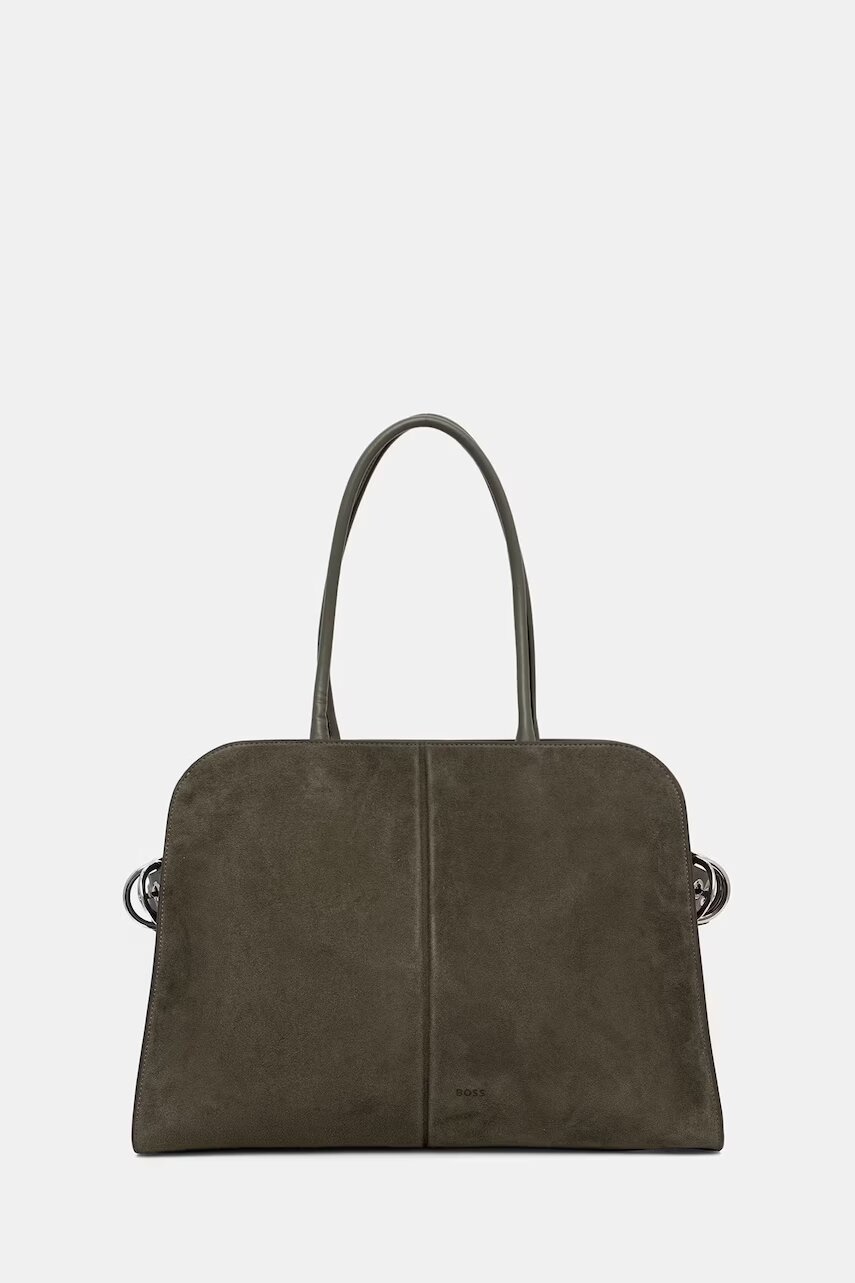Boss geantă shopper pentru femei cu imitație de piele întoarsă Clarice Tote SU
